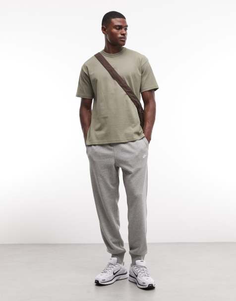 Nike – Club – Graue Frottee-Jogginghose mit Bündchen - view 1