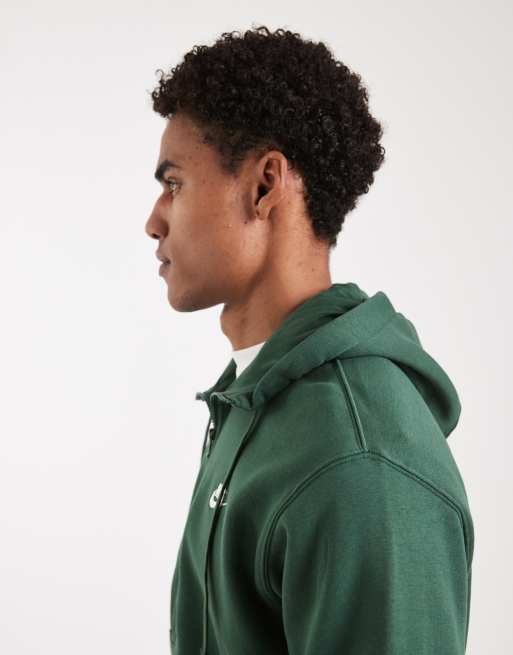 Nike - Club - Grøn hættetrøje med gennemgående lynlås i fleece, 3 af 5