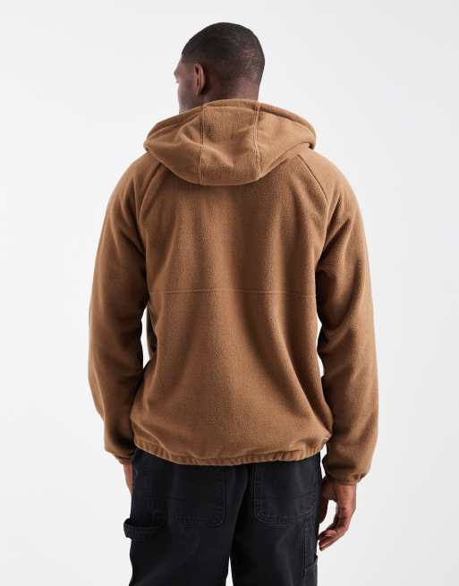 Nike Club half zip fleece in brown, 3 of 5