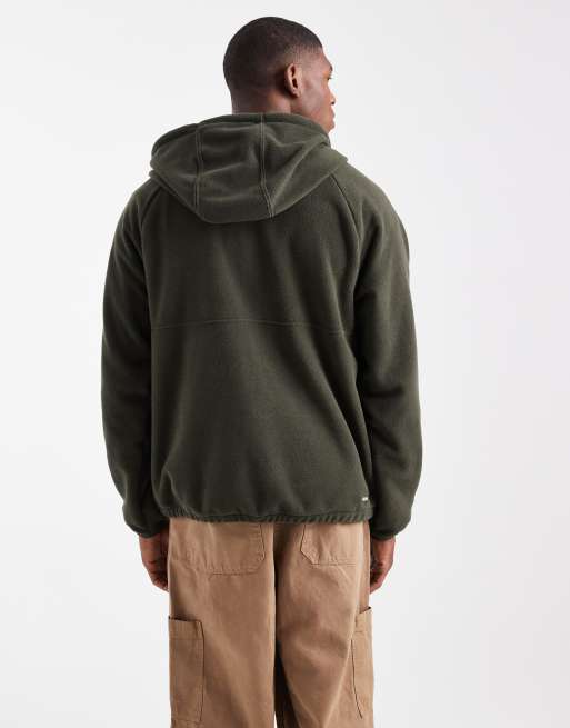 Asos Nike Club Hoodie In Khaki Nike Club Half Zip Fleece In Dark