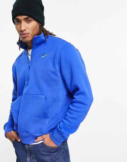 Royal Blue Half Zip Fleece Jacket