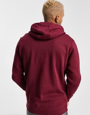 nike club hoodie burgundy