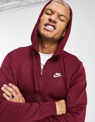 nike burgundy half zip