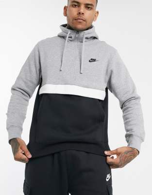 grey half zip nike