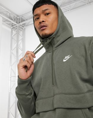 Nike Club half-zip hoodie in khaki | ASOS