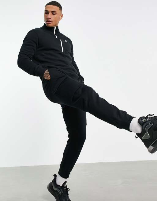 Nike black 2025 half zip tracksuit