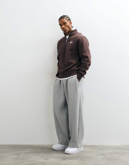 Nike Club half zip sweatshirt in brown, 2 of 5