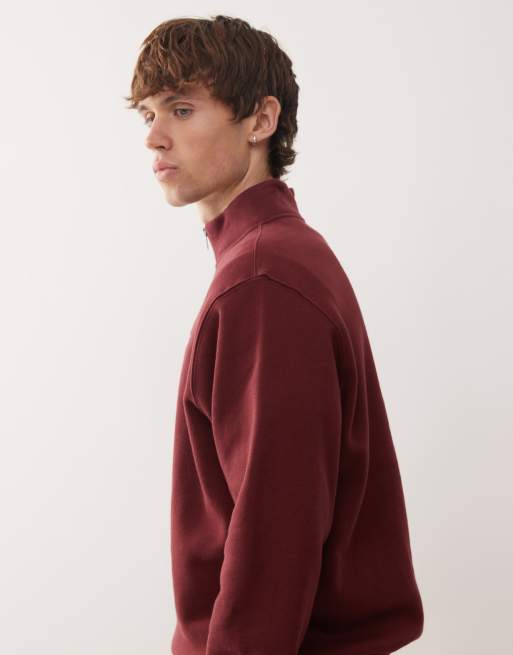 Nike Club half zip sweatshirt in red