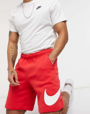 nike club shorts red