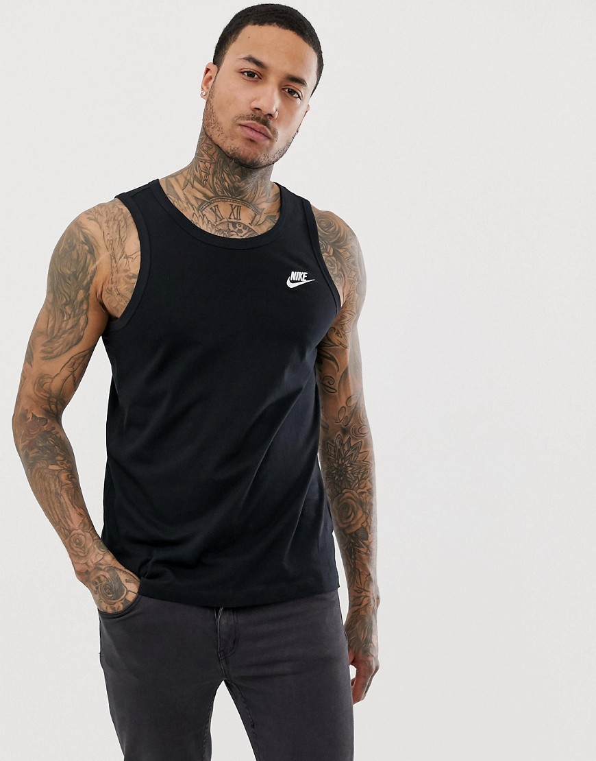 Nike Club - Hemdje met logo in zwart