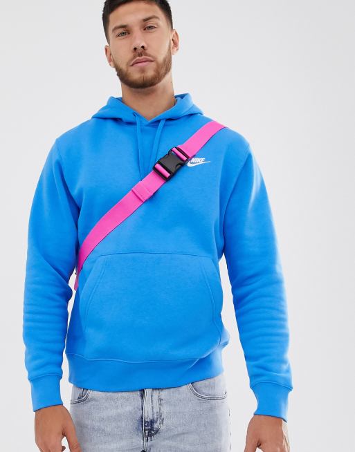 nike club hoodie blue