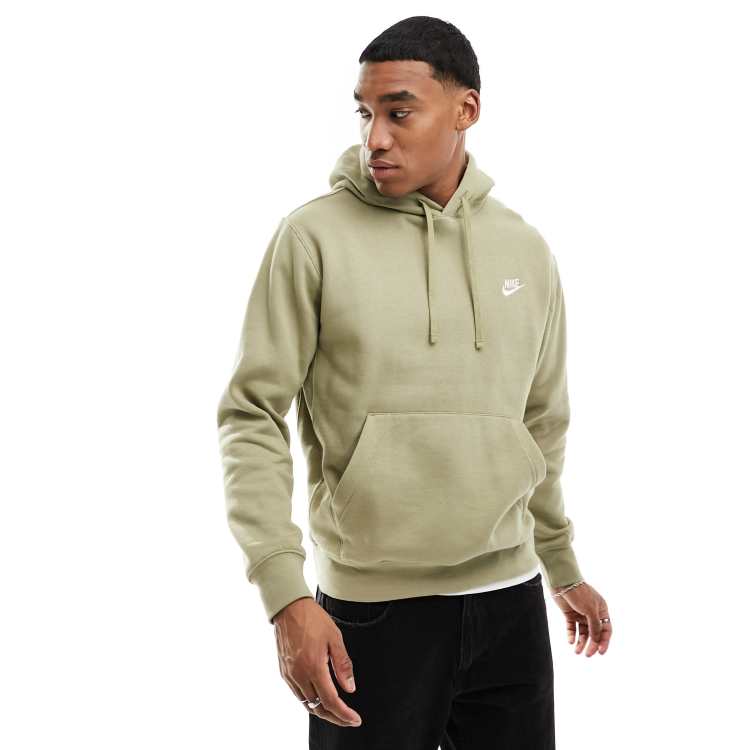 Nike Older Unisex Club Fleece Small Logo Hoodie - Beige