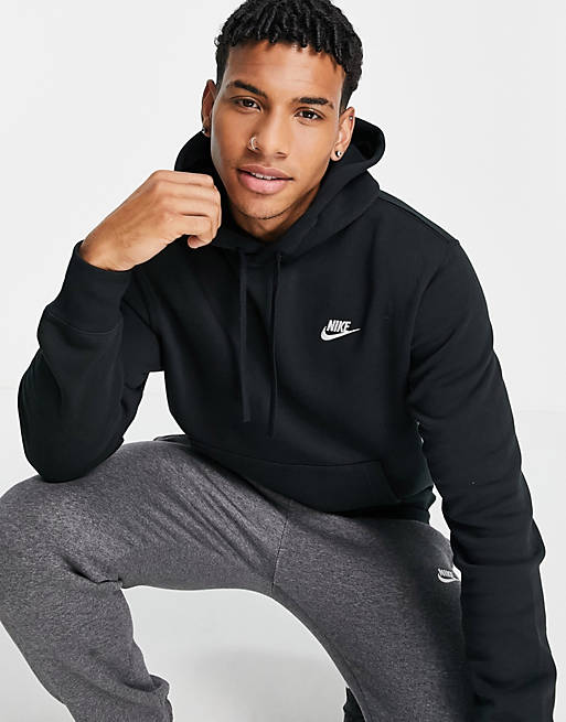 Nike Club hoodie in black ASOS