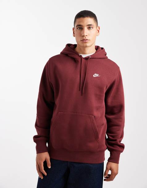 Nike - Club - Hoodie in bordeauxrood - view 1