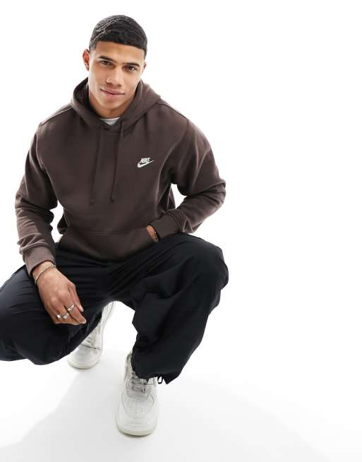 Nike Club hoodie in brown | ASOS