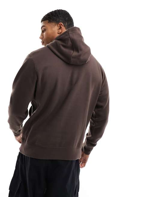 Nike Club hoodie in brown ASOS