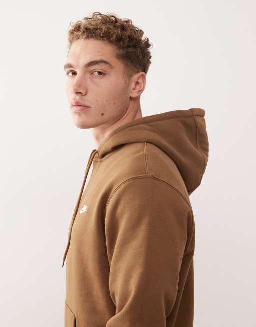 Nike Club hoodie in brown, 4 of 5
