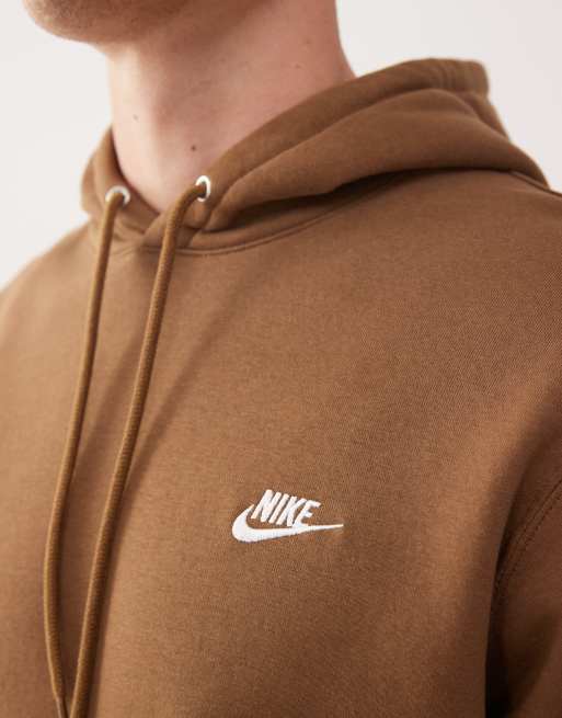 Nike Club hoodie in brown, 5 of 5