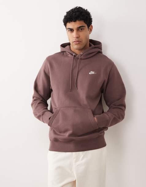 Nike Club hoodie in brown - view 1