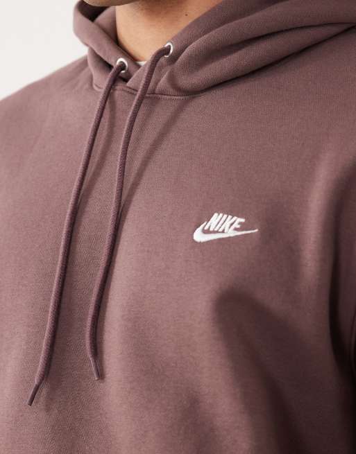 Nike Club hoodie in brown, 3 of 5