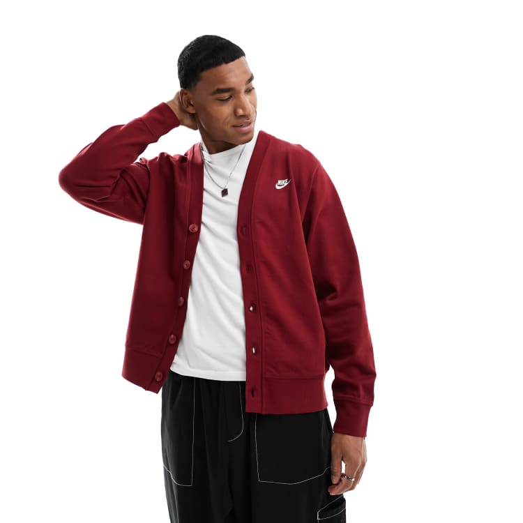 Nike club sweatshirt burgundy hotsell