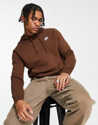 Nike Club hoodie in cacao wow