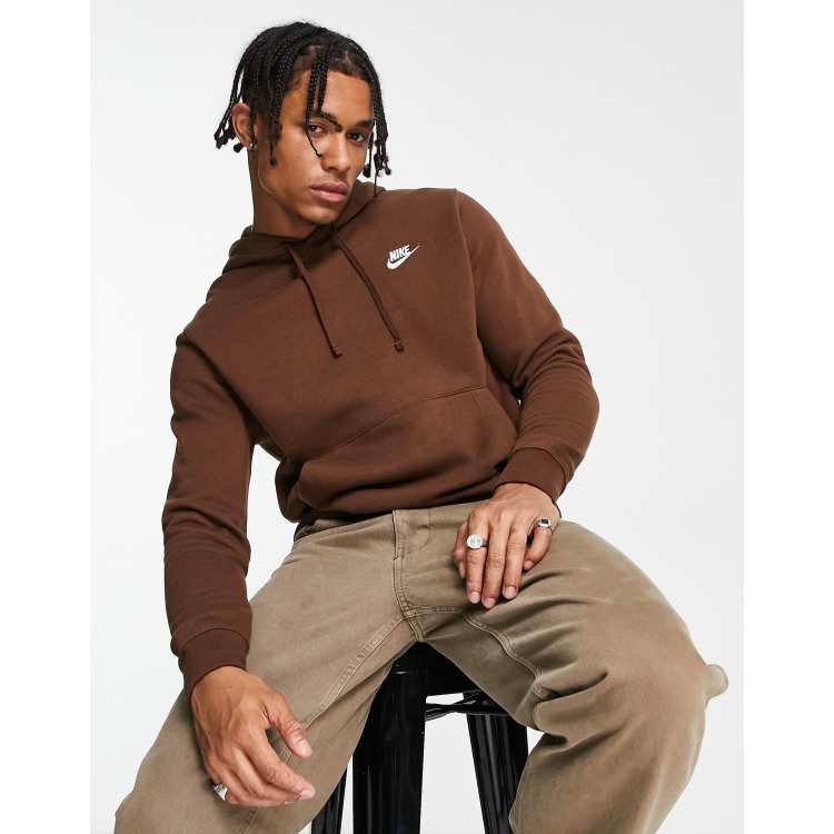 Nike Club hoodie in cacao wow