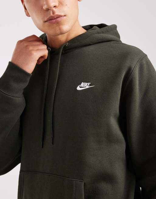 Nike Club hoodie in dark green | ASOS