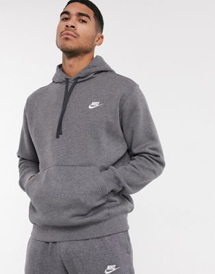 Nike Club hoodie in dark grey | ASOS