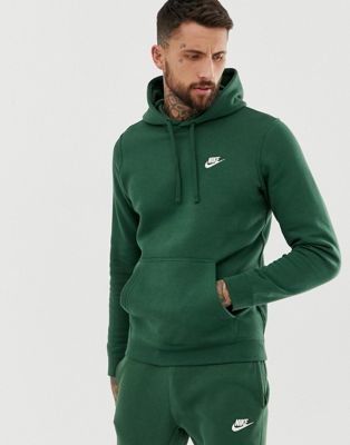 green nike club hoodie