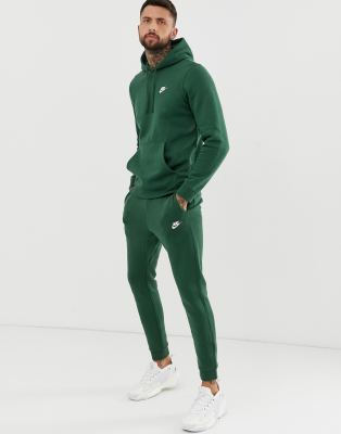 nike club hoodie in green