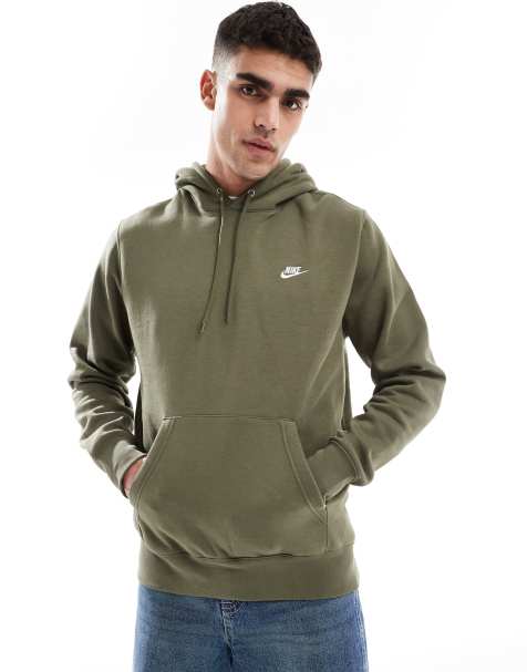 Nike Club hoodie in khaki - view 1