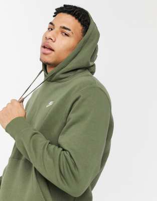 nike club hoodie in khaki