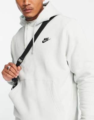 white and silver nike hoodie
