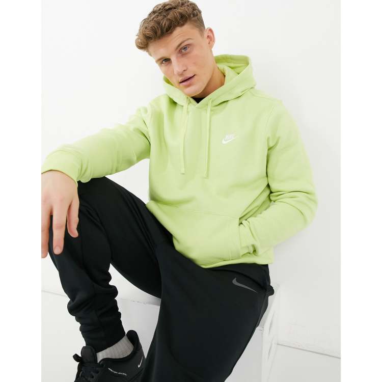 Nike Club hoodie in lime ASOS