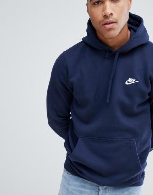 nike club hoodie blue