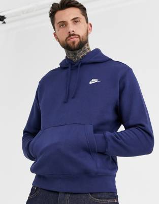 Nike Club Hoodie Navy In Blue