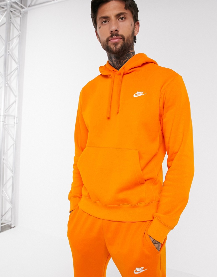 Nike Club hoodie in orange