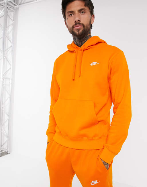 kwaad mythologie Naar Nike Club hoodie in orange | ASOS