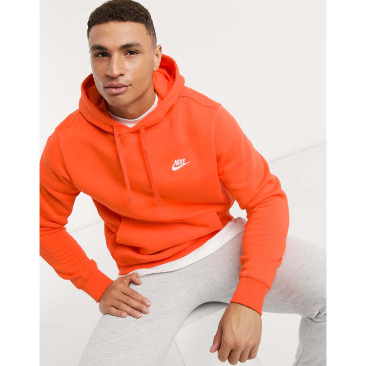 Orange nike 2024 hoodie men