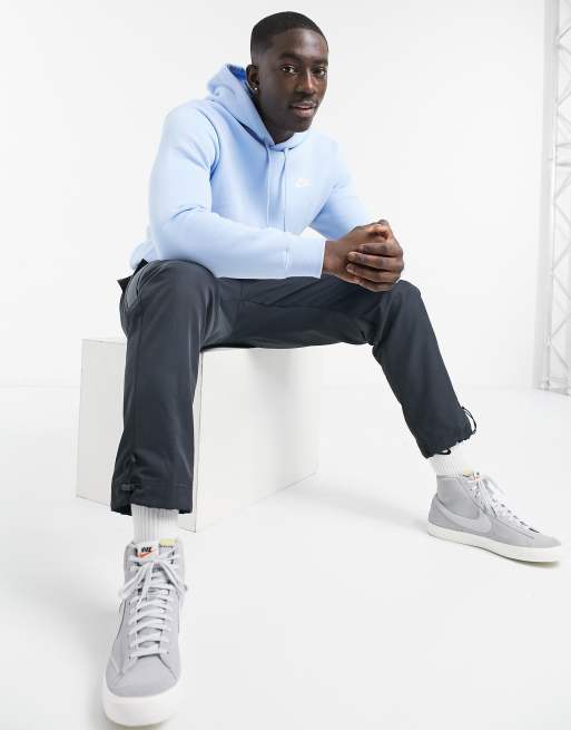 mens nike light blue hoodie