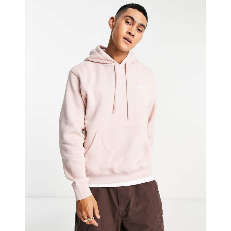 Nike Club hoodie in pink oxford