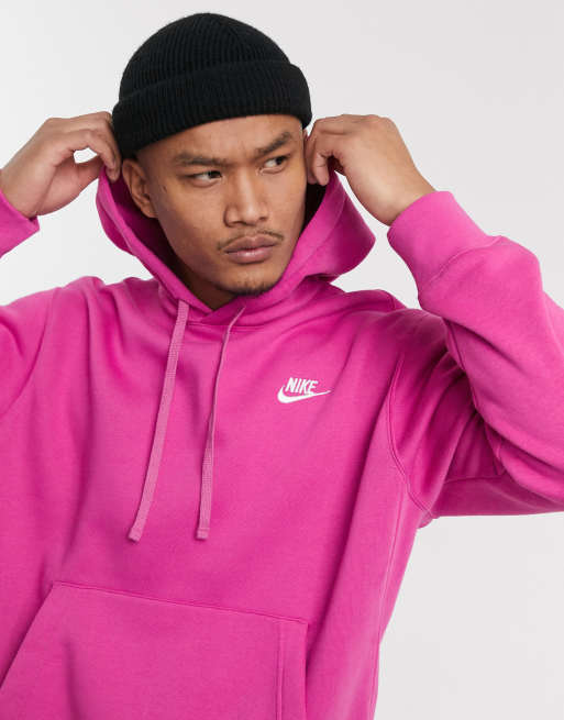 Nike hoodie best sale pink men's