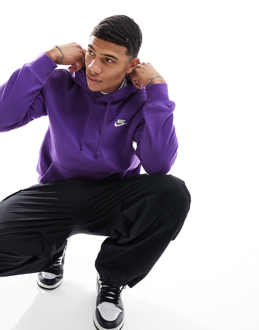 Nike Club hoodie in purple