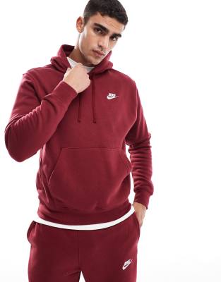 Nike Club Hoodie In Red