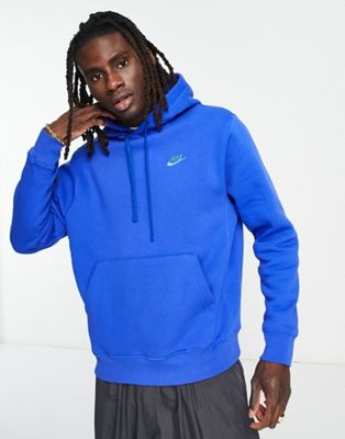 Nike Club hoodie in royal blue