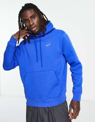 Nike Club hoodie in royal blue