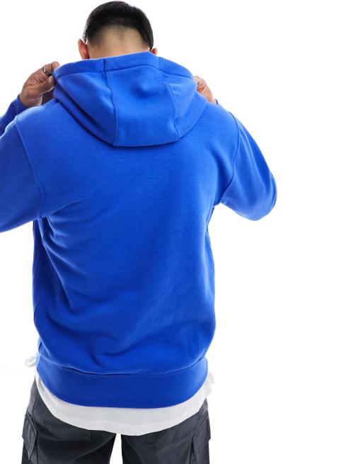 Nike Club hoodie in royal blue, 3 of 4