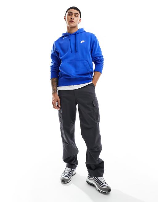 Nike Club hoodie in royal blue, 4 of 4