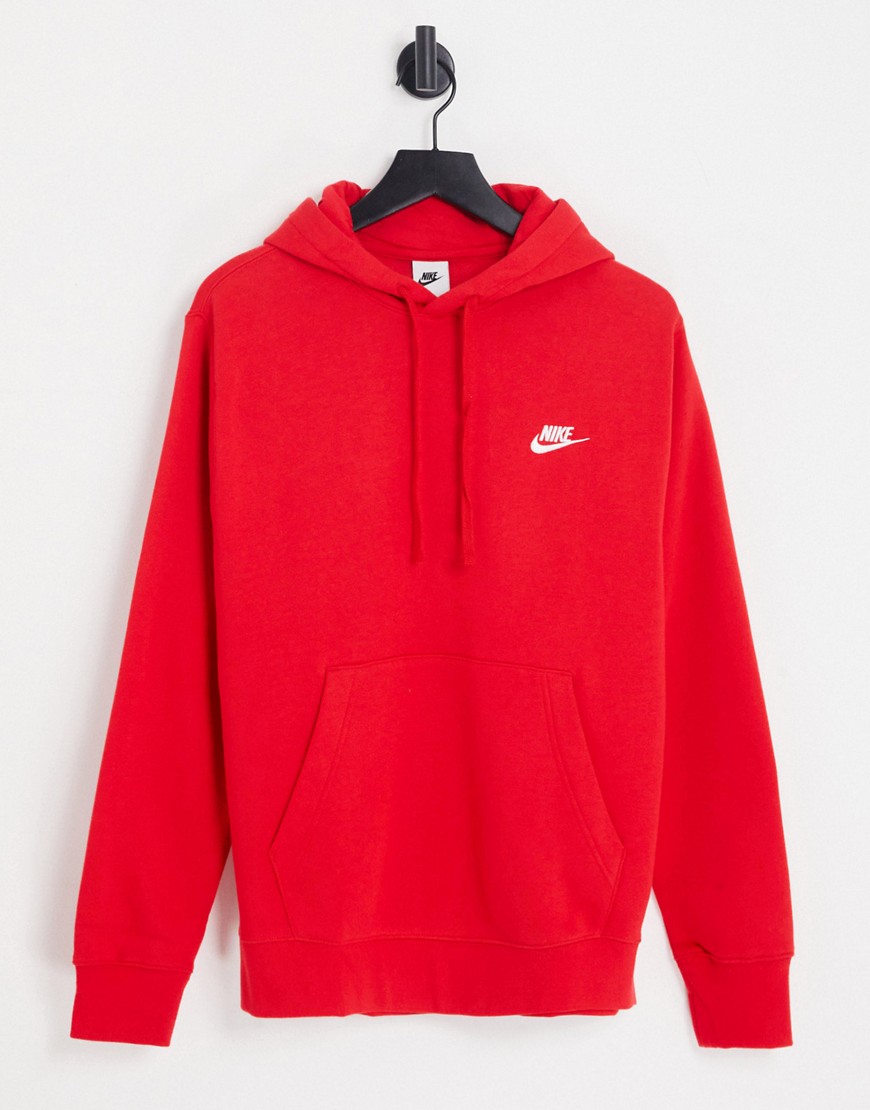 Nike Club hoodie in university red